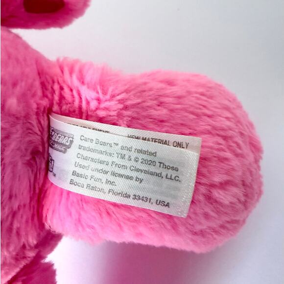 Care Bears Rainbow Pink Cheer Bear 9 inch Tall Vintage Stuffed Animal Plush - Picture 3 of 8